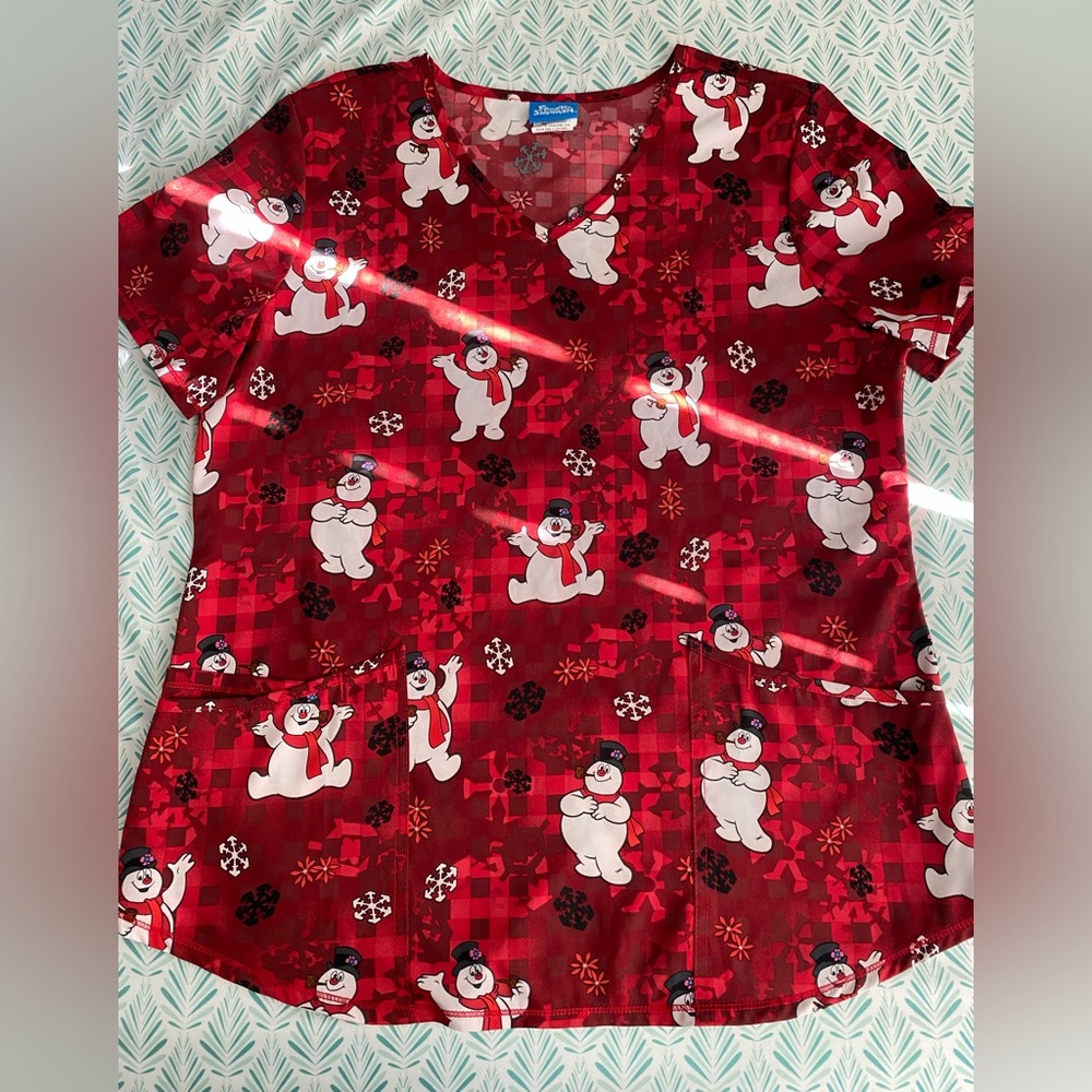 Frosty The Snowman Scrub Top